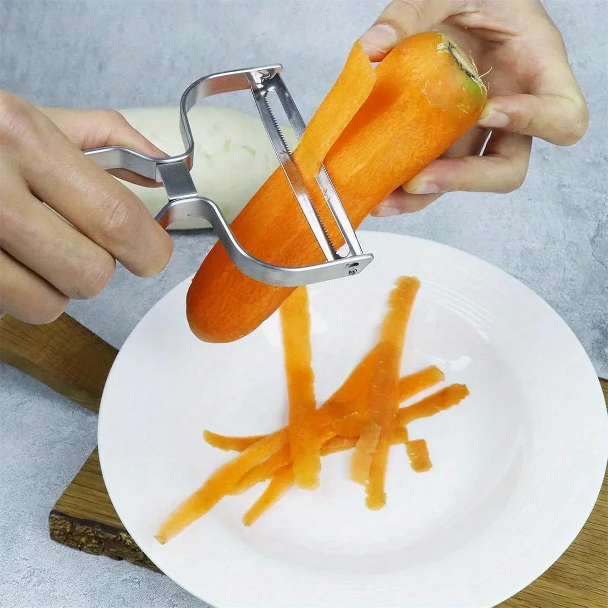 Vegetable Kitchen Gadgets - 1個入りステンレス製ピーラー、フルーツ、ニンジン、野菜、ジャガイモ用、多目的ピーラー、野菜・果物ピーラー、キッチンガジェット