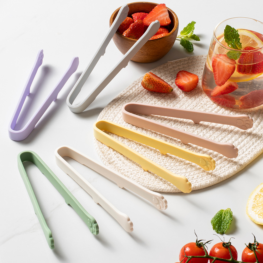Kitchen Gadgets For Seniors - かわいい猫の足シリコンフードトングマルチカラー食品グレードのキッチンガジェットフルーツサラダアイスキューブ実用的なキッチンアクセサリー
