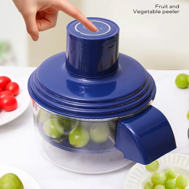 Kitchen Gadgets Of 2025 - 2025年電動フルーツピーラーマシン 自動ニンニク・トマト・チェリー・グレープ皮むきツール 小型キッチン家電 家庭用調理器具