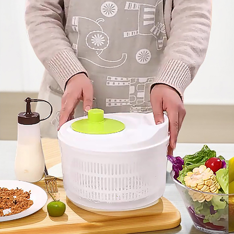Vegetable Kitchen Gadgets - ホットセール野菜脱水機サラダ手動スピンドライヤーキッチンシンクフルーツ水切りレタス洗浄機ストレーナーボウルガジェットツール