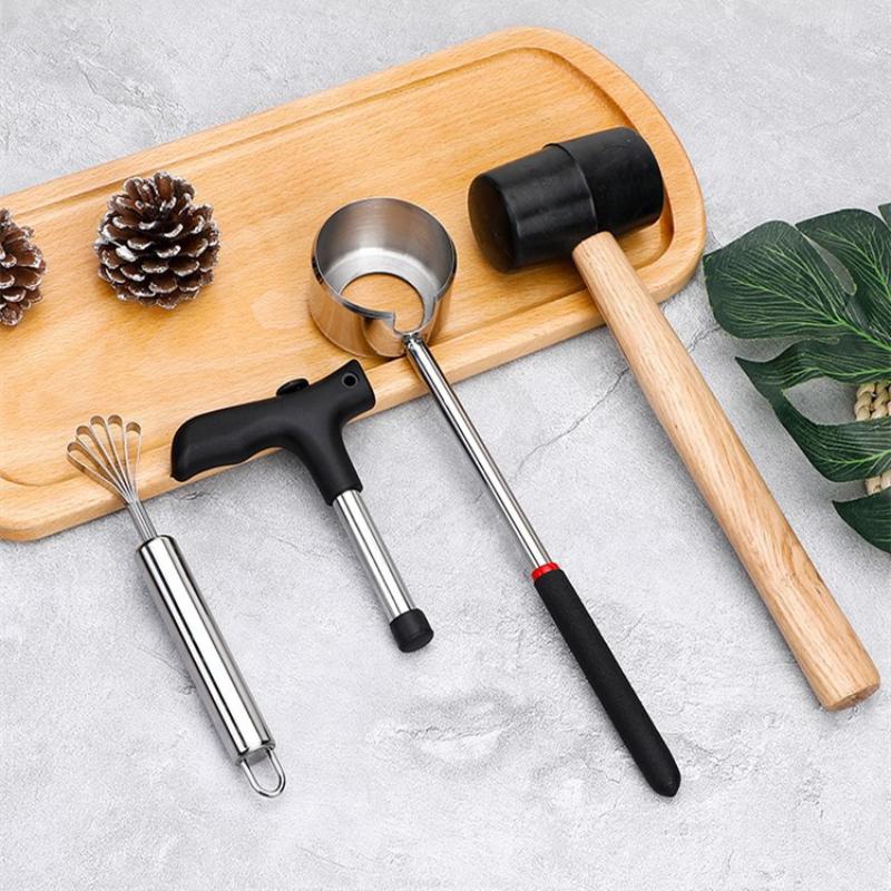 Kitchen Hand Gadgets - ハンマーココナッツブレーカーキッチンガジェット新鮮なココナッツウォーター用ココナッツオープナーツールクリエイティブデュアルパーパスハンドホールパンチャー