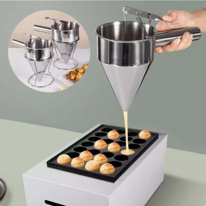 Kitchen Gadgets Deals - 600/1200MLステンレス製液体漏斗ディスペンサー、タコボールツール、ハンドルとブラケット付き調理キッチンアクセサリー