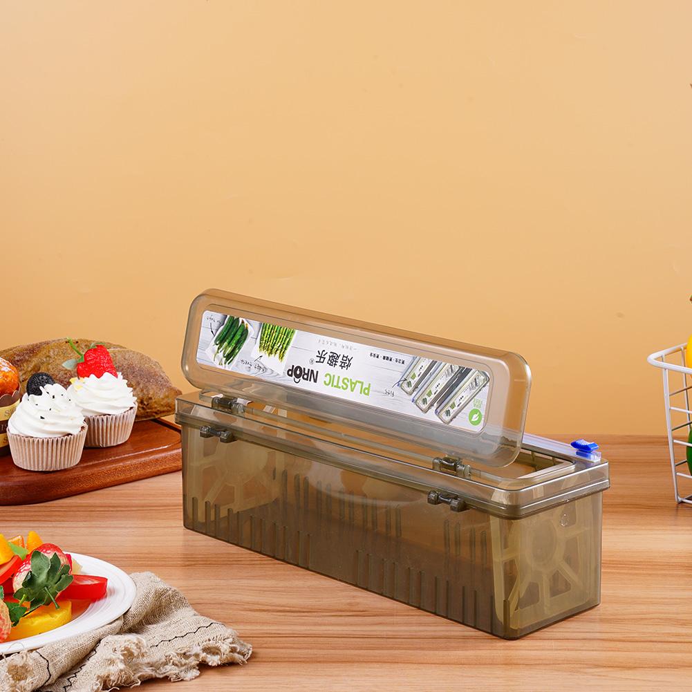 Kitchen Gadgets For Seniors - プラスチックラップディスペンサー クリングフィルムカッター キッチン フードラップカッター ディスペンサー オーガナイザー
