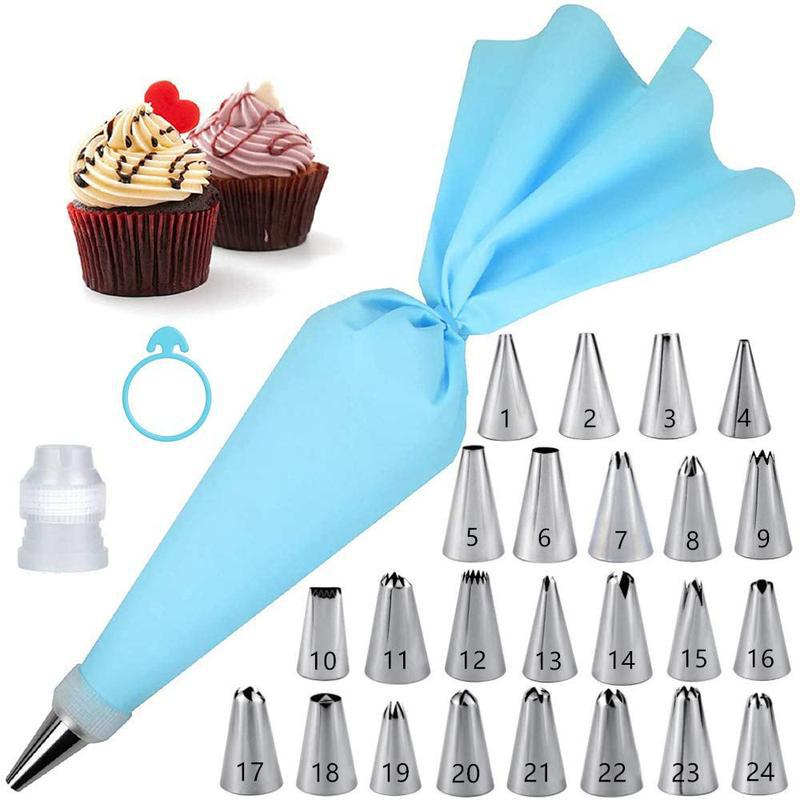 Kitchen Gadgets Deals - ノズルパイピングケーキデコレーションツール製菓機器キッチンアクセサリーペストリーバッグとベーカリーセットステンレス鋼ソケット