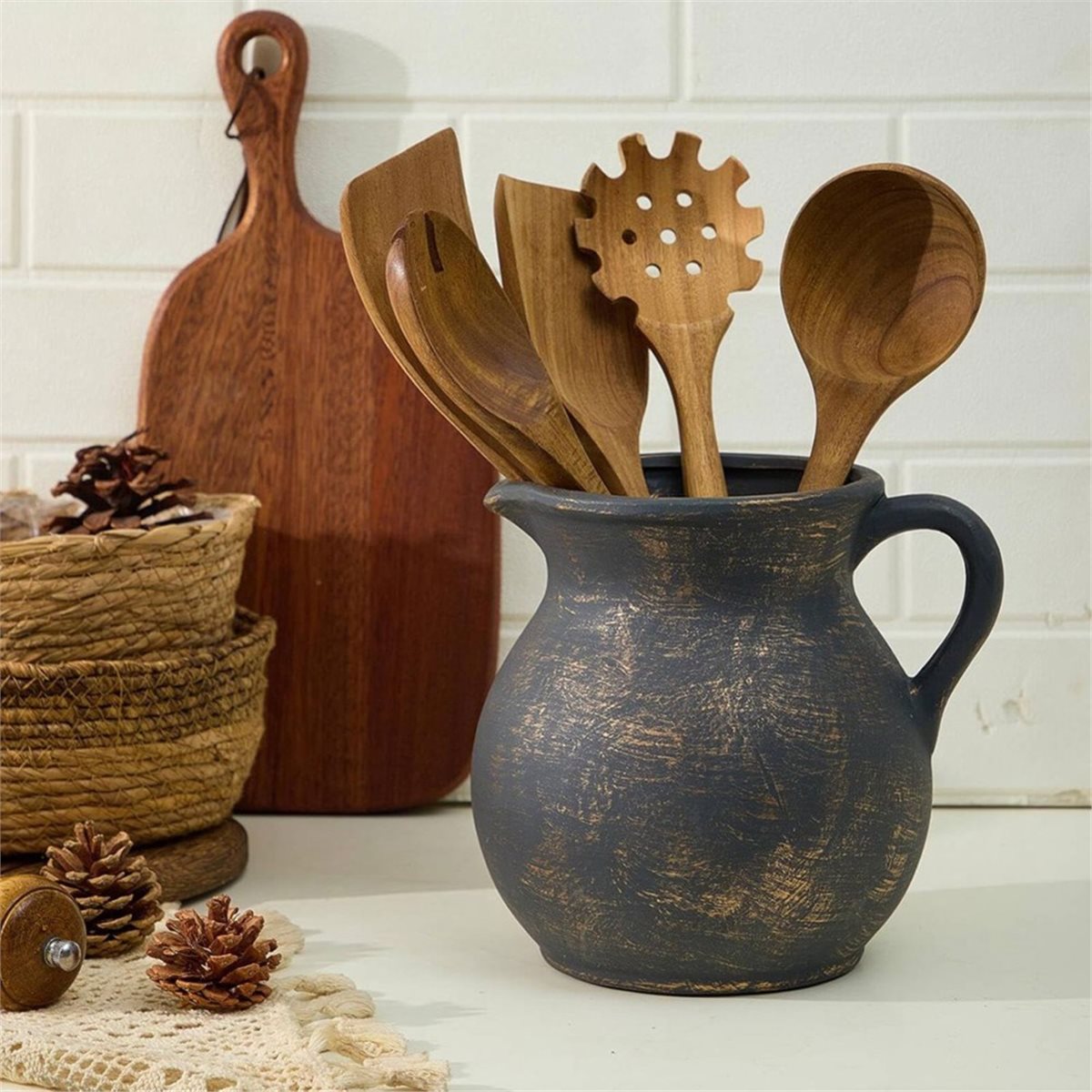 【TODAY-BUY】~@素朴なキッチン用品ホルダー - 7 - Kitchen Utensil Holder のレビューと価格