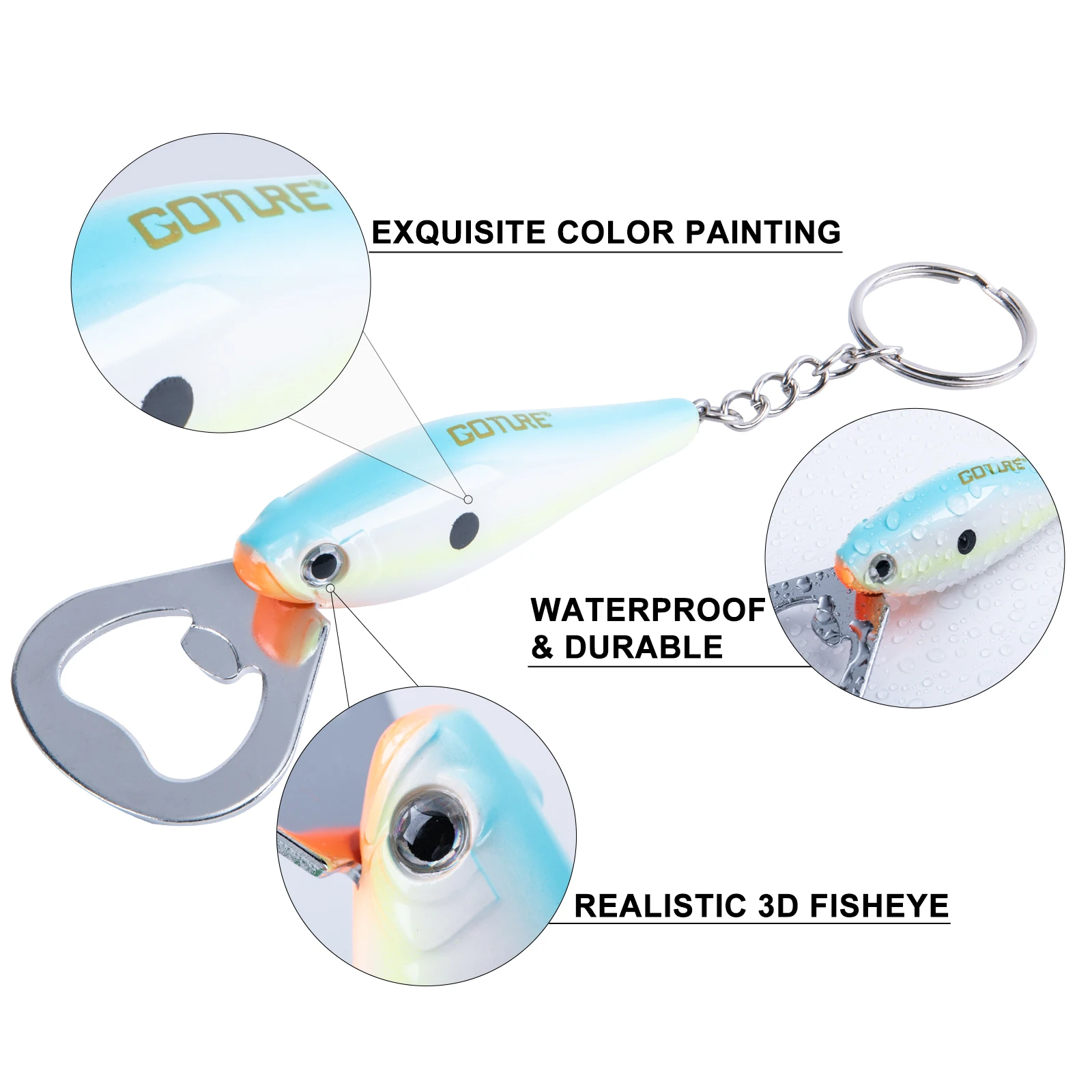 Goture 1 個釣りルアーボトルオープナー炭素鋼魚パター - Kitchen Gadgets For Seniors のレビューと価格