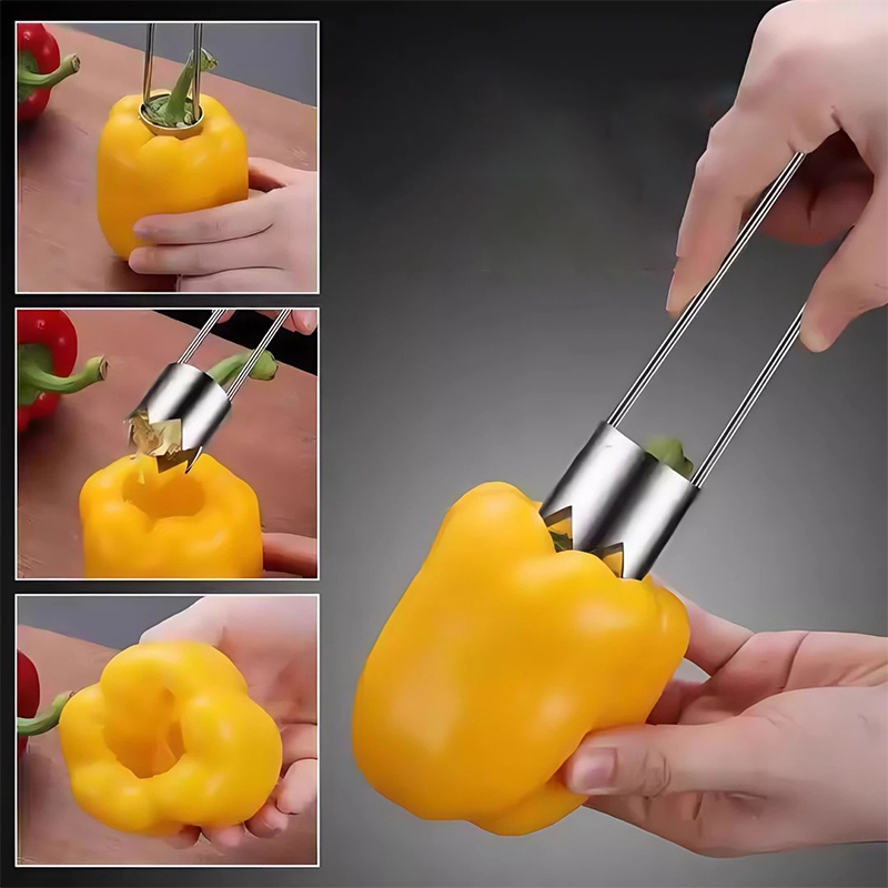 ステンレス鋼フルーツコアリムーバーアップル梨ピーマンピッター - Vegetable Kitchen Gadgets のレビューと価格