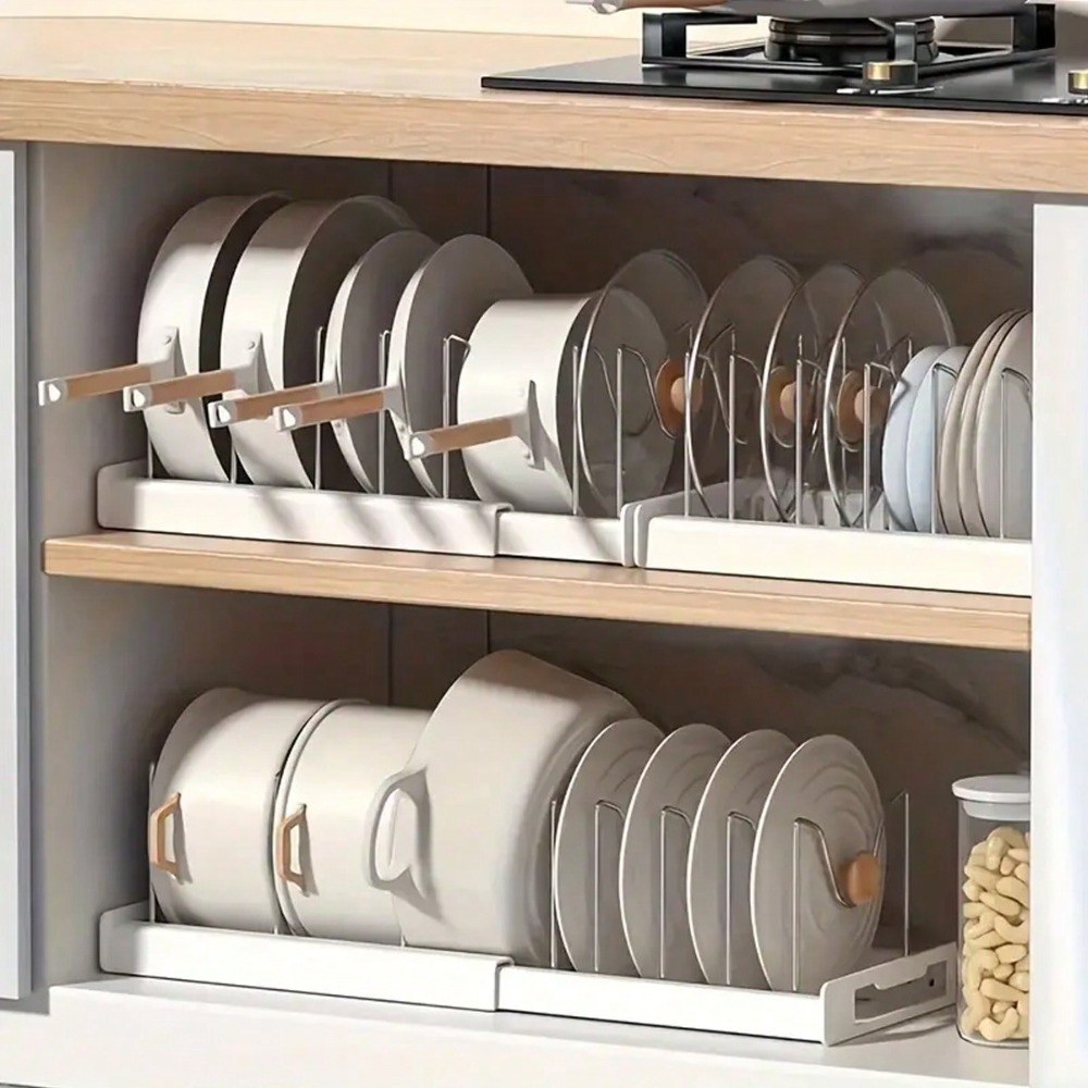 1pc 究極のキッチンオーガナイザー省スペース拡張可能な棚鍋 - Kitchen Utensil Holder のレビューと価格