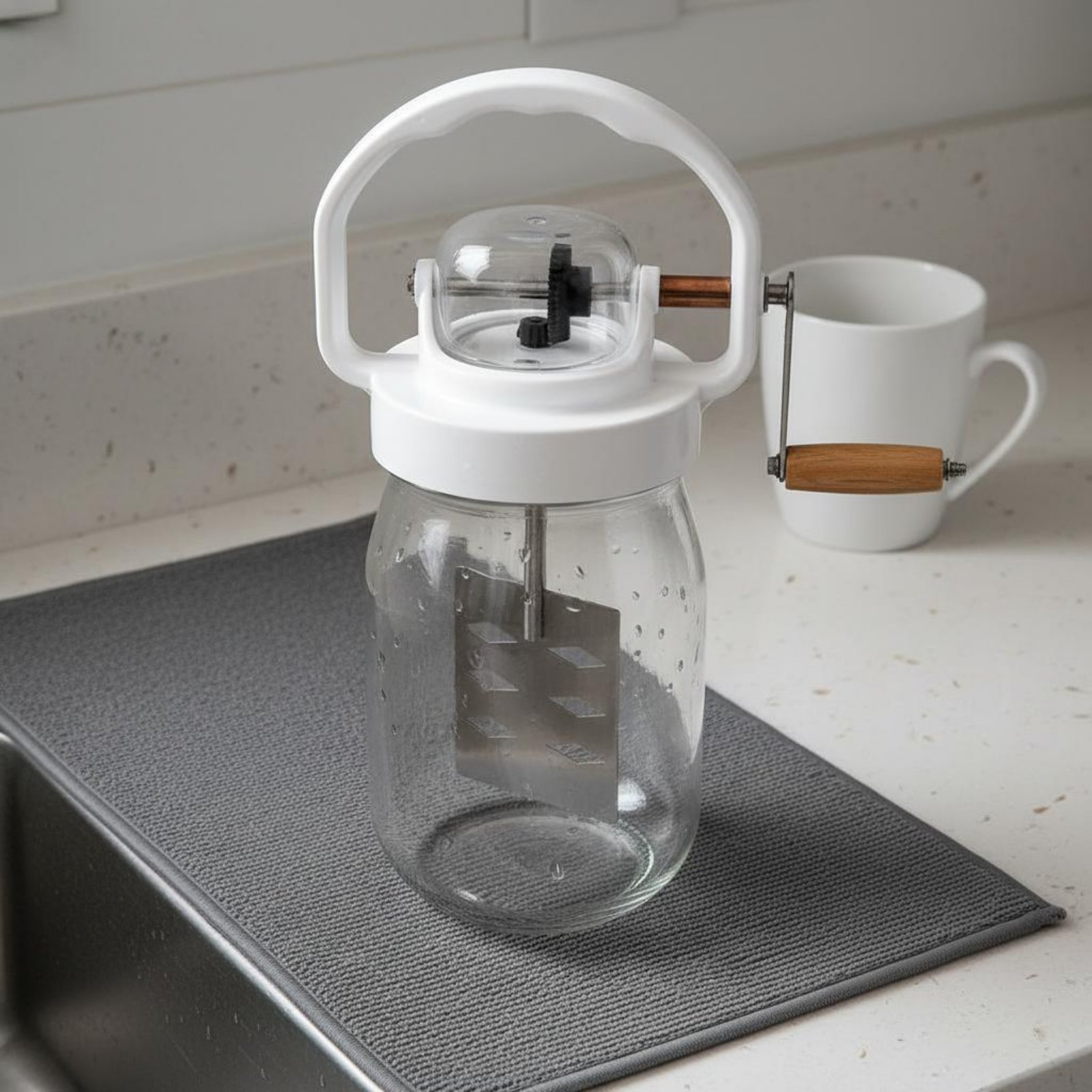 手動バターチャーンナー 簡単に洗浄できるハンドクランクバター - Kitchen Hand Gadgets のレビューと価格