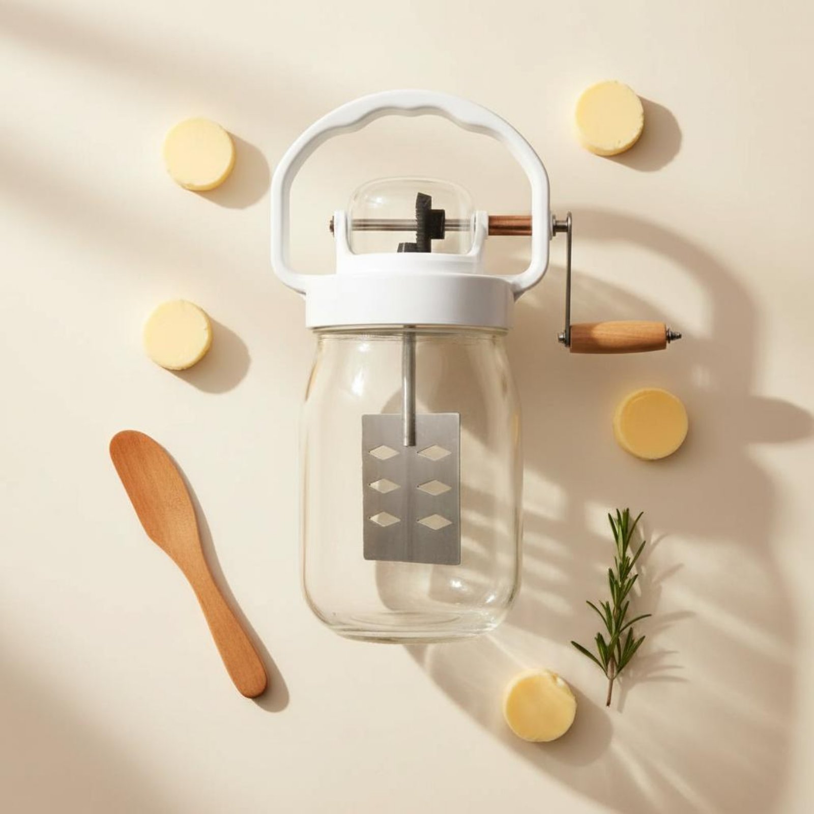 手動バターチャーンナー 簡単に洗浄できるハンドクランクバター - Kitchen Hand Gadgets のレビューと価格