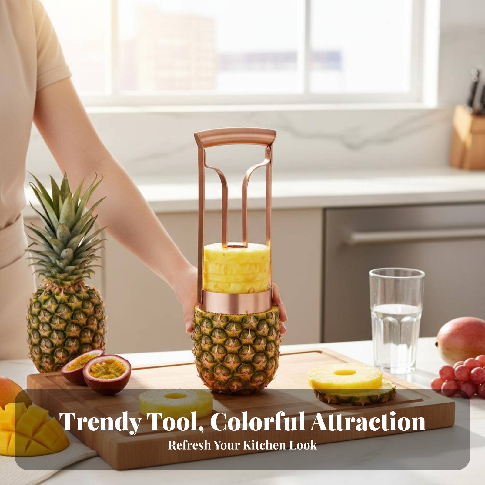 ステンレス製パイナップルカッター 芯抜き・スライス用 ステン - Vegetable Kitchen Gadgets のレビューと価格