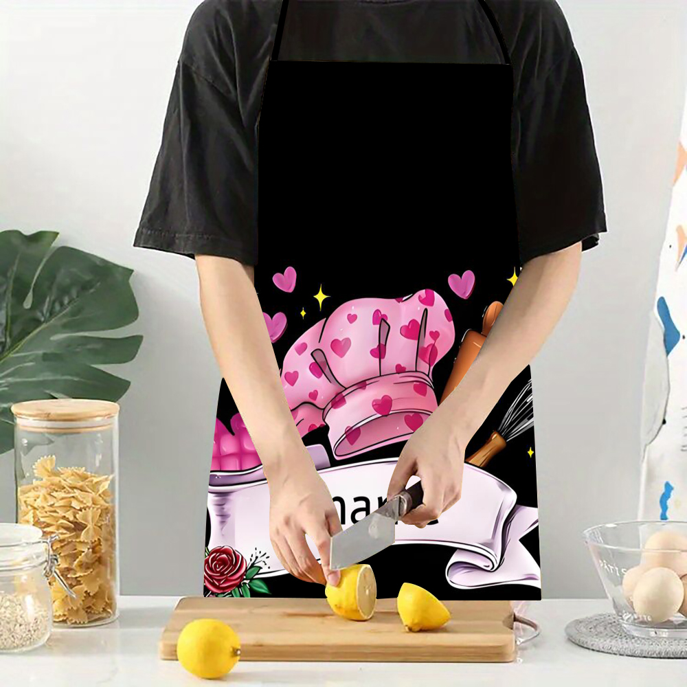カスタム名テキストパーソナライズエプロンピンクシェフテーマキ - Kitchen Gadgets Name のレビューと価格