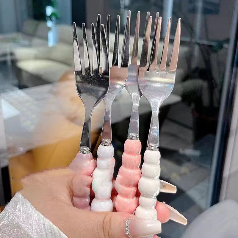 パールハンドルフォークデザート用家庭用ステーキステンレス鋼フ - Kitchen Gadgets Pasta のレビューと価格