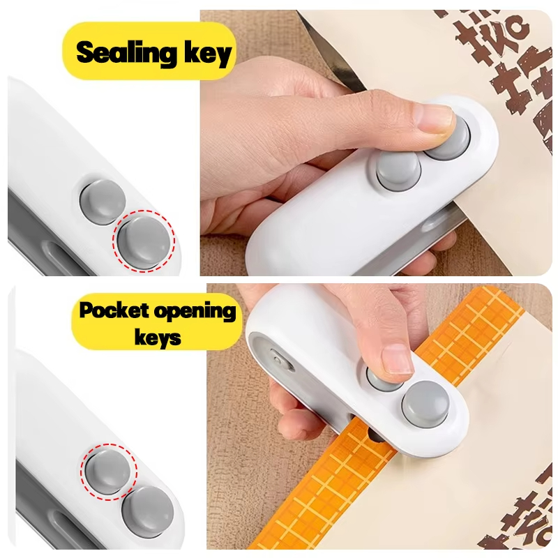 ミニハンドヘルドビニール袋シーラー内蔵バッテリー付きポータブ - Kitchen Gadgets Built In のレビューと価格