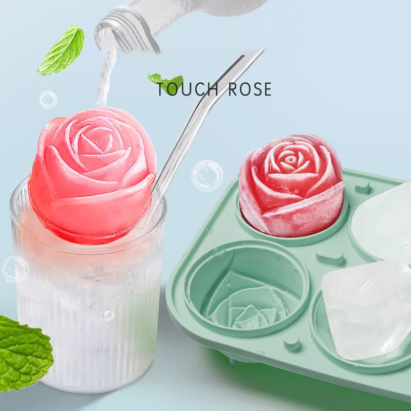3D ローズダイヤモンドラウンドアイスキューブ金型 4/6  - Kitchen Utensil Holder のレビューと価格