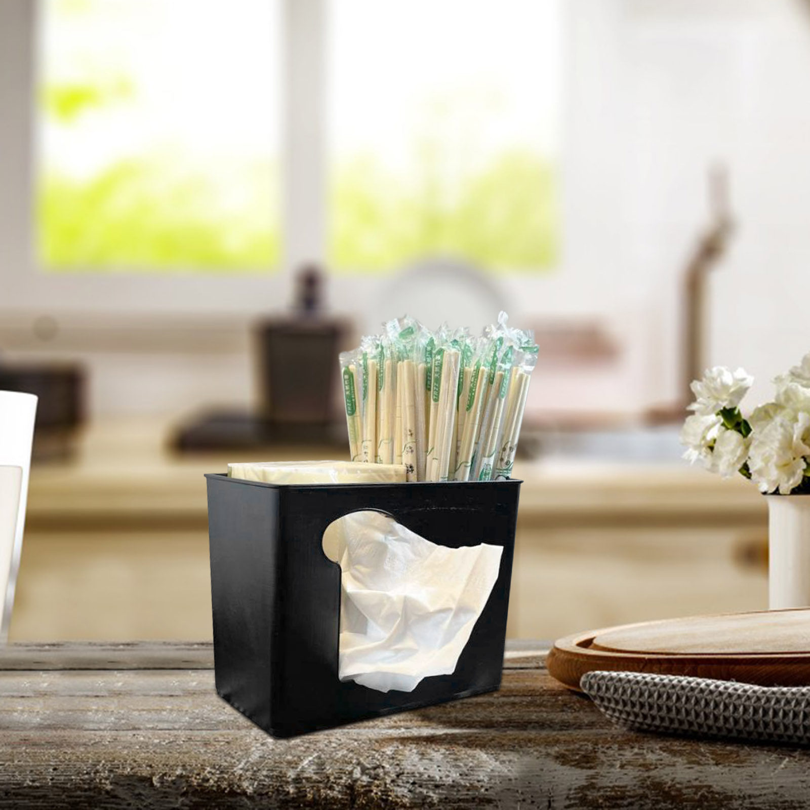 PP製箸立てカトラリーオーガナイザー、スプーン・フォーク用排 - Kitchen Utensil Holder のレビューと価格