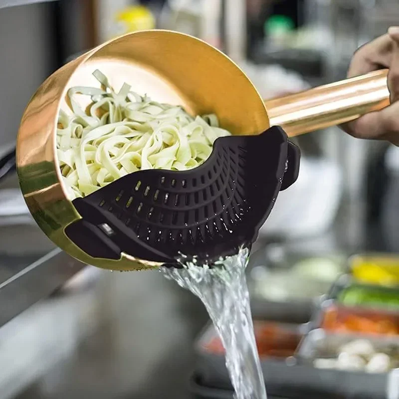 1個入り調整可能なシリコン製クリップオンフィルター水切りラッ - Kitchen Gadgets Pasta のレビューと価格