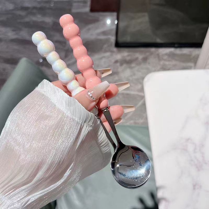 真珠のハンドルが付いたステンレス鋼の攪拌スプーン、カトラリー - Kitchen Gadgets For Seniors のレビューと価格