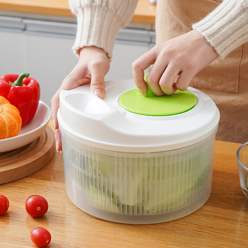 ホットセール野菜脱水機サラダ手動スピンドライヤーキッチンシン - Vegetable Kitchen Gadgets のレビューと価格