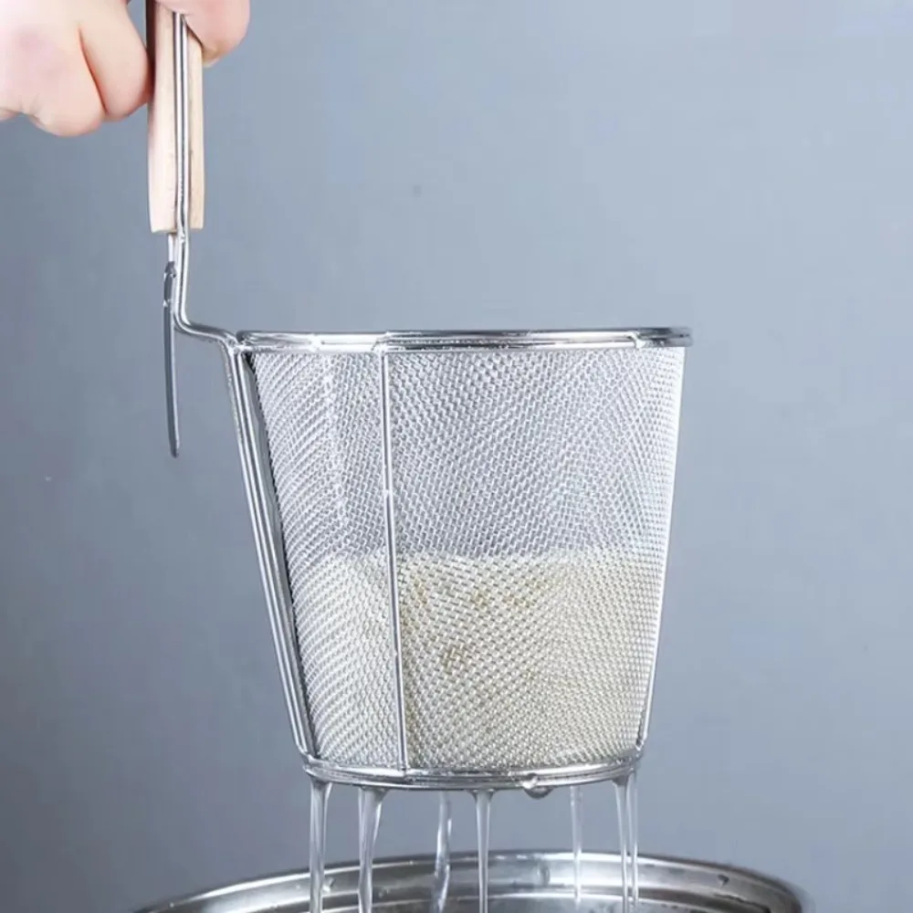 厚みのあるステンレス製漏斗木製ハンドルキッチン用品野菜メッシ - Kitchen Gadgets Pasta のレビューと価格