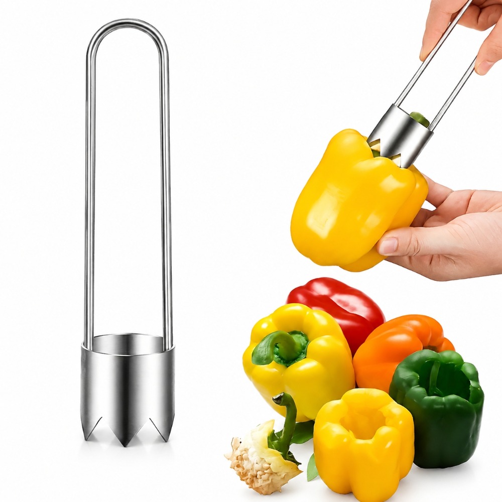 ステンレス製果物野菜芯抜き器、ピーマン種子除去ツール、リンゴ - Vegetable Kitchen Gadgets のレビューと価格