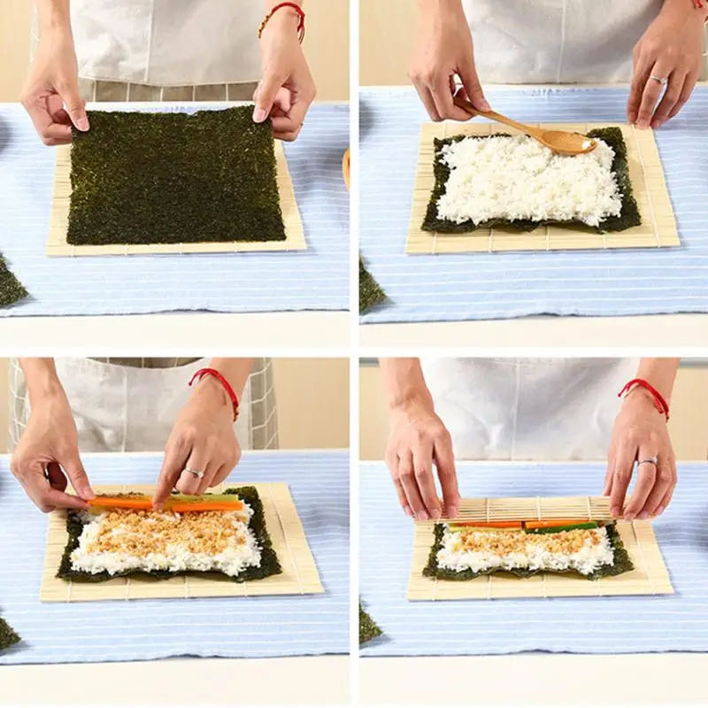 DIY 竹寿司メーカーローリングマット寿司ツールライスローラ - Kitchen Gadgets For Seniors のレビューと価格
