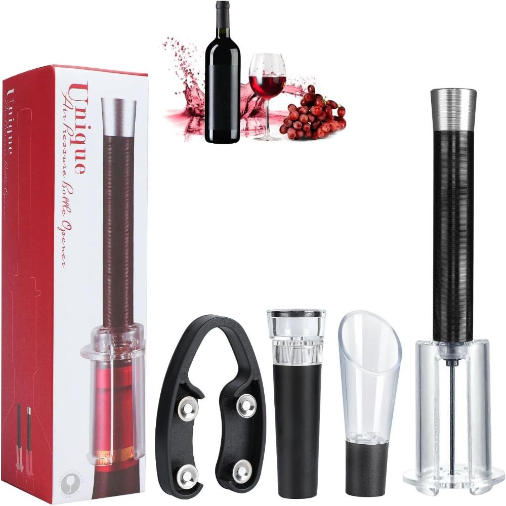 バーアクセサリー ワインボトルオープナーセット アルミ合金  - Kitchen Gadgets Deals のレビューと価格