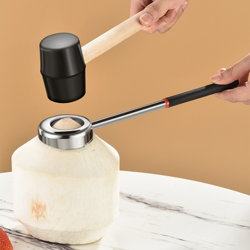 ココナッツオープナーツールクリエイティブデュアル目的ハンドホ - Vegetable Kitchen Gadgets のレビューと価格