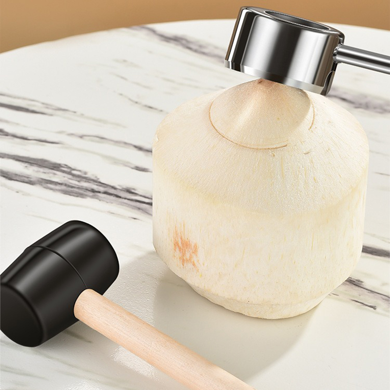 ココナッツオープナーツールクリエイティブデュアル目的ハンドホ - Vegetable Kitchen Gadgets のレビューと価格