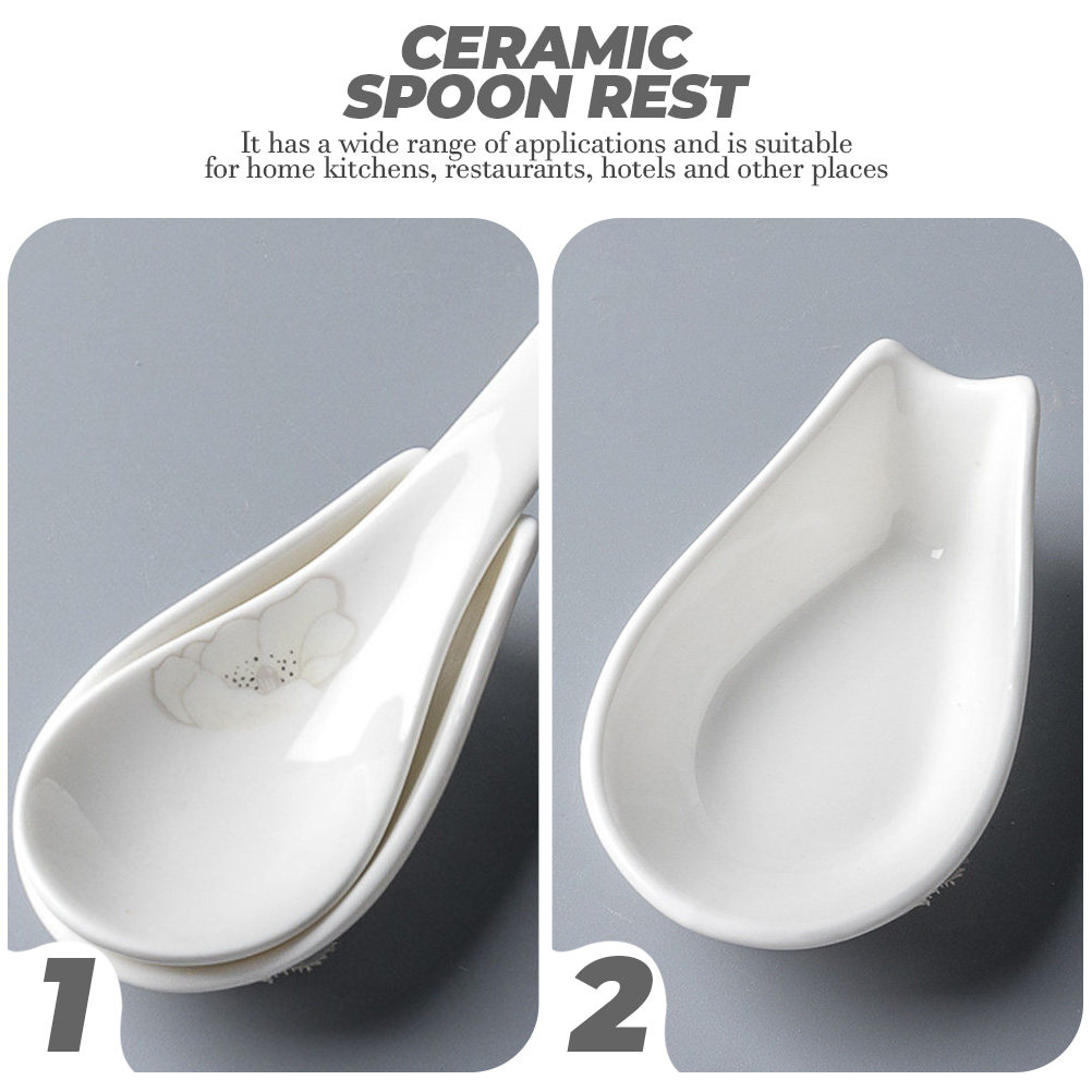 4個セット セラミックスプーンレスト スプーンホルダー コー - Kitchen Gadgets You Must Have のレビューと価格