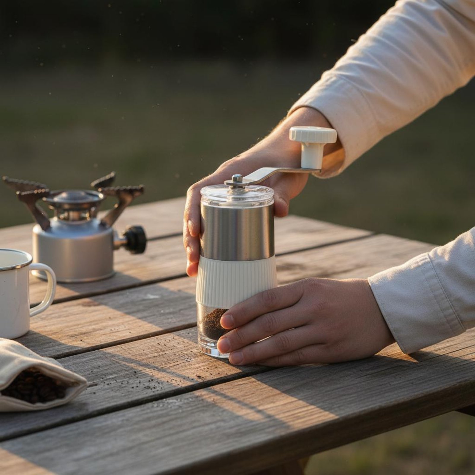 手動コーヒーグラインダー 均一研磨 ハンドクランクコーヒーグ - Kitchen Hand Gadgets のレビューと価格