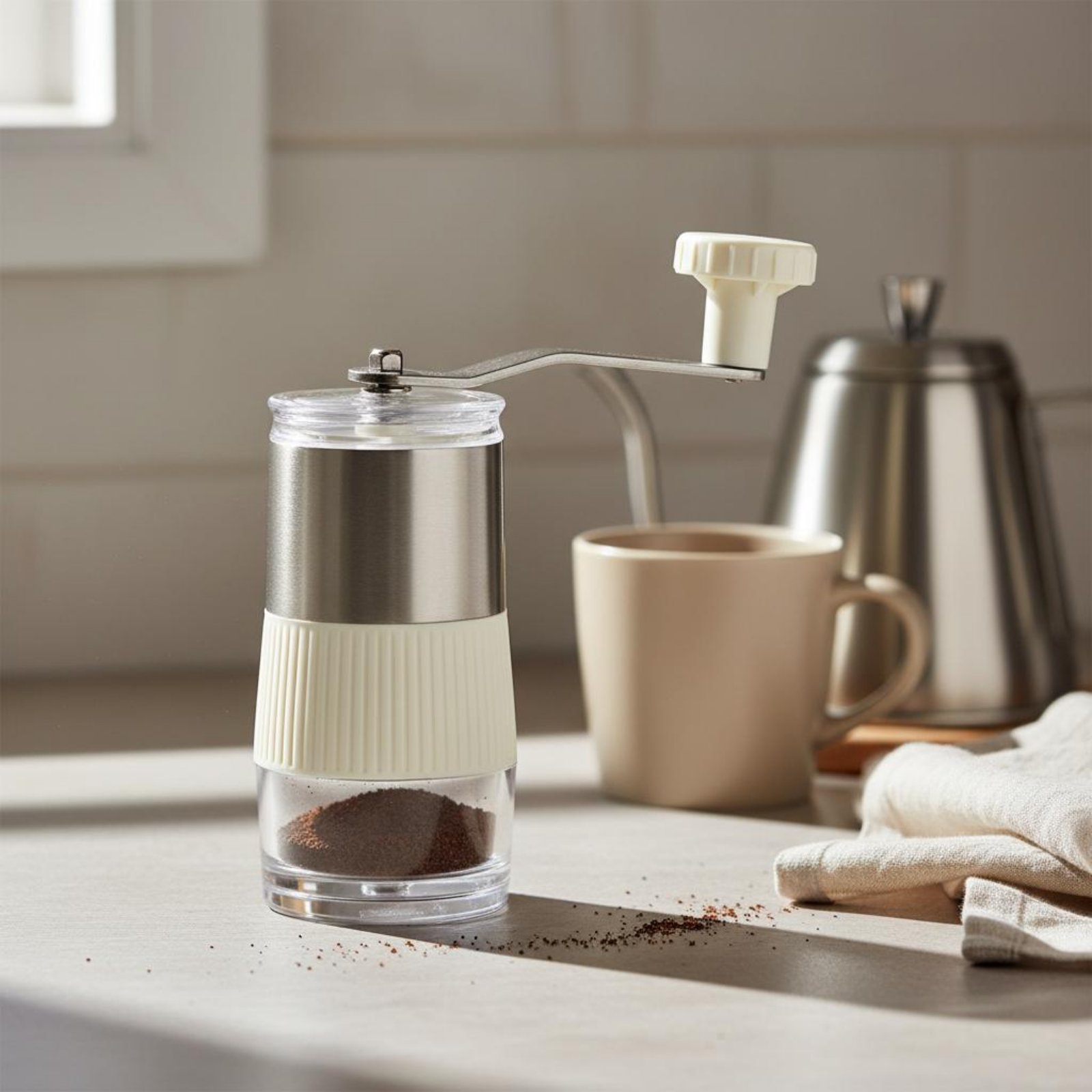 手動コーヒーグラインダー 均一研磨 ハンドクランクコーヒーグ - Kitchen Hand Gadgets のレビューと価格