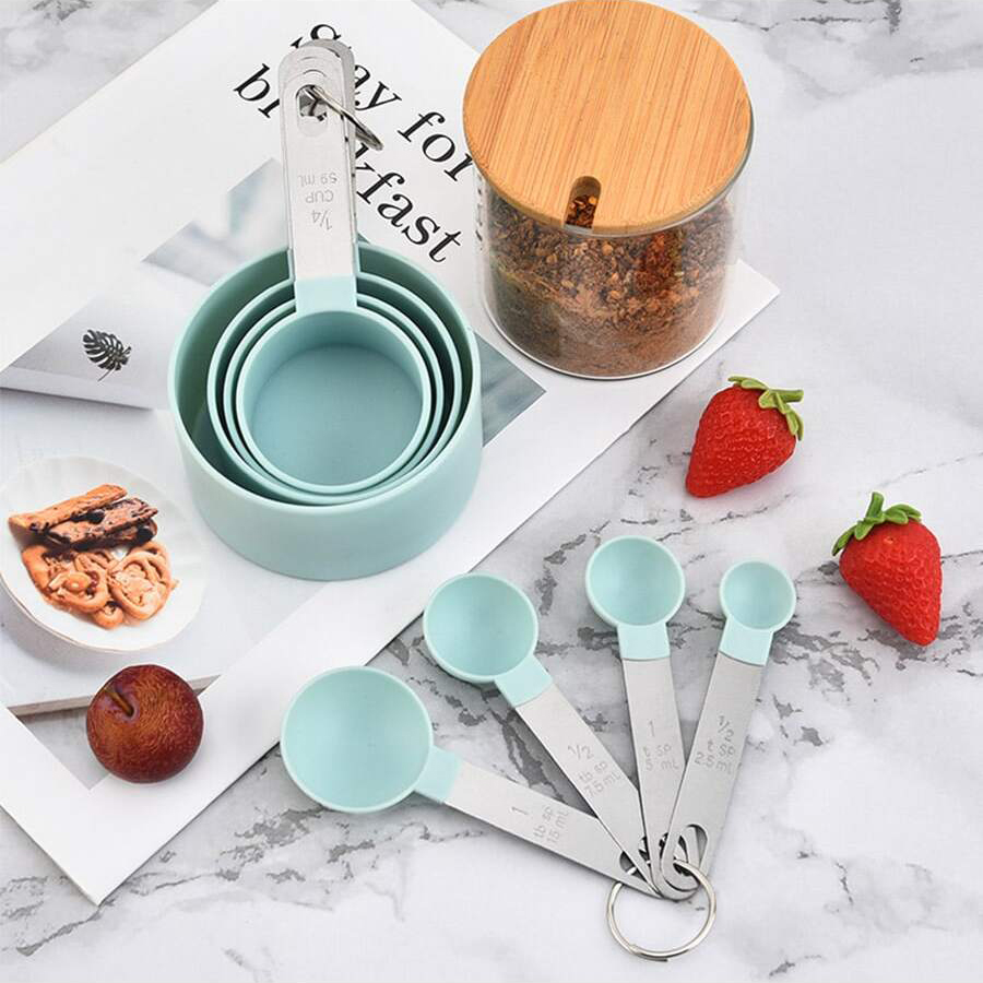 4 個/8 個プラスチック計量カップスプーンセットステンレス - Kitchen Gadgets For Seniors のレビューと価格