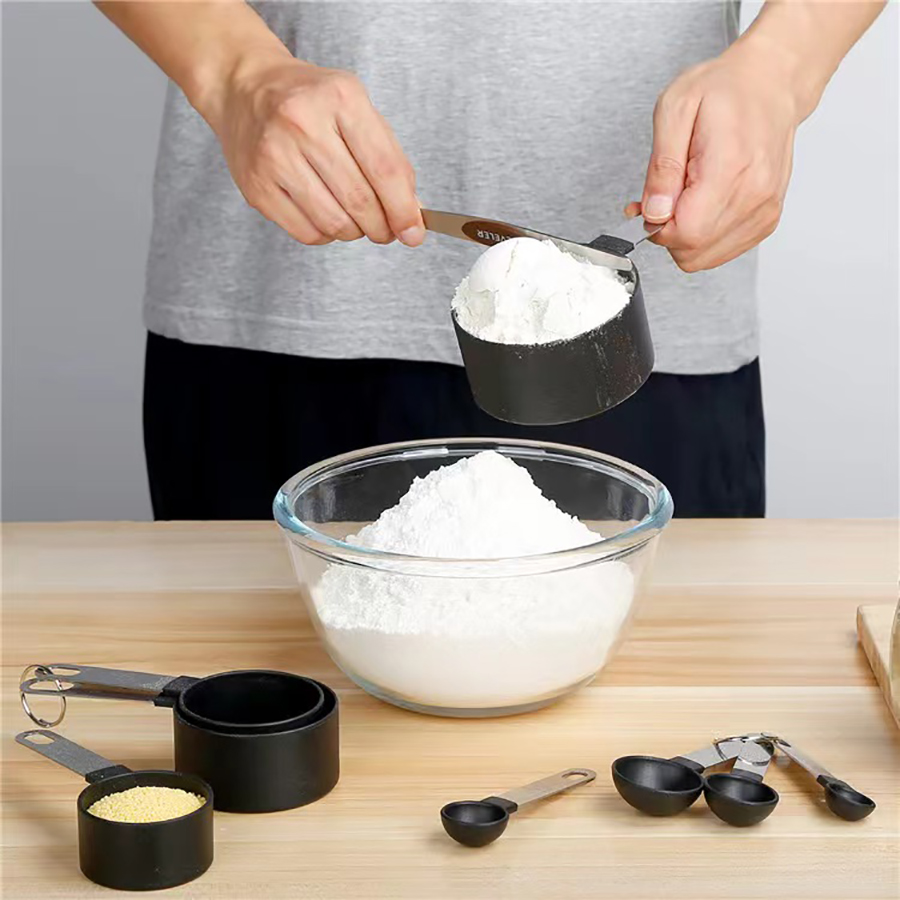 4 個/8 個プラスチック計量カップスプーンセットステンレス - Kitchen Gadgets For Seniors のレビューと価格