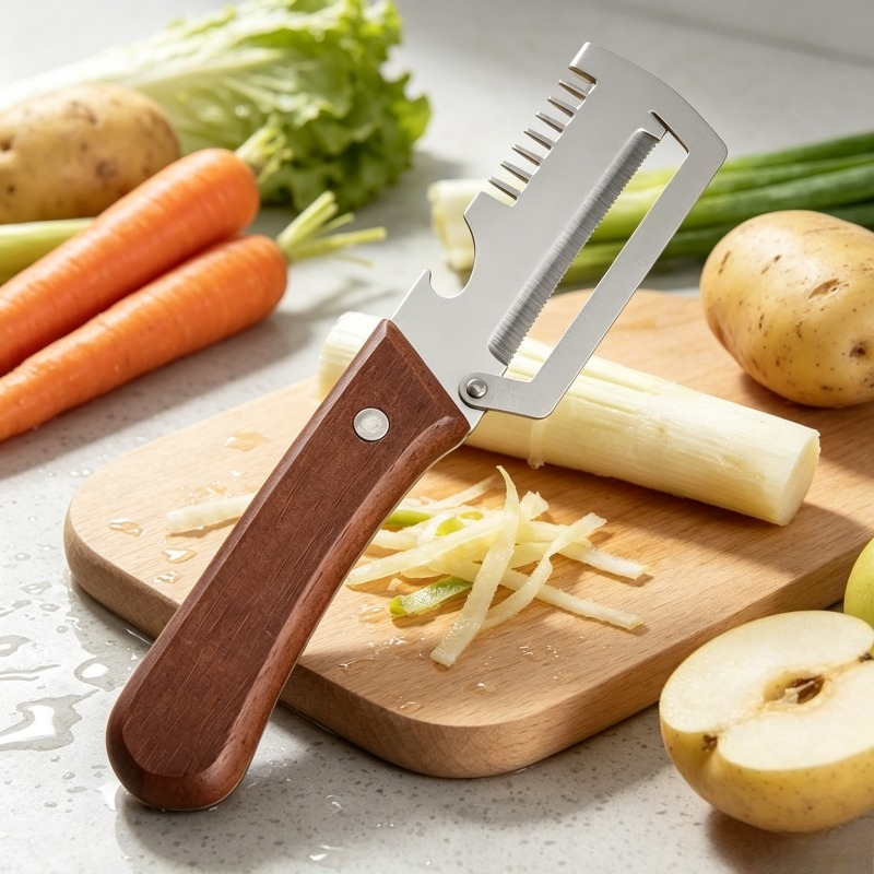 2-in-1 波刃付き野菜ピーラー プレミアムキッチンピーリ - Kitchen Gadgets Built In のレビューと価格