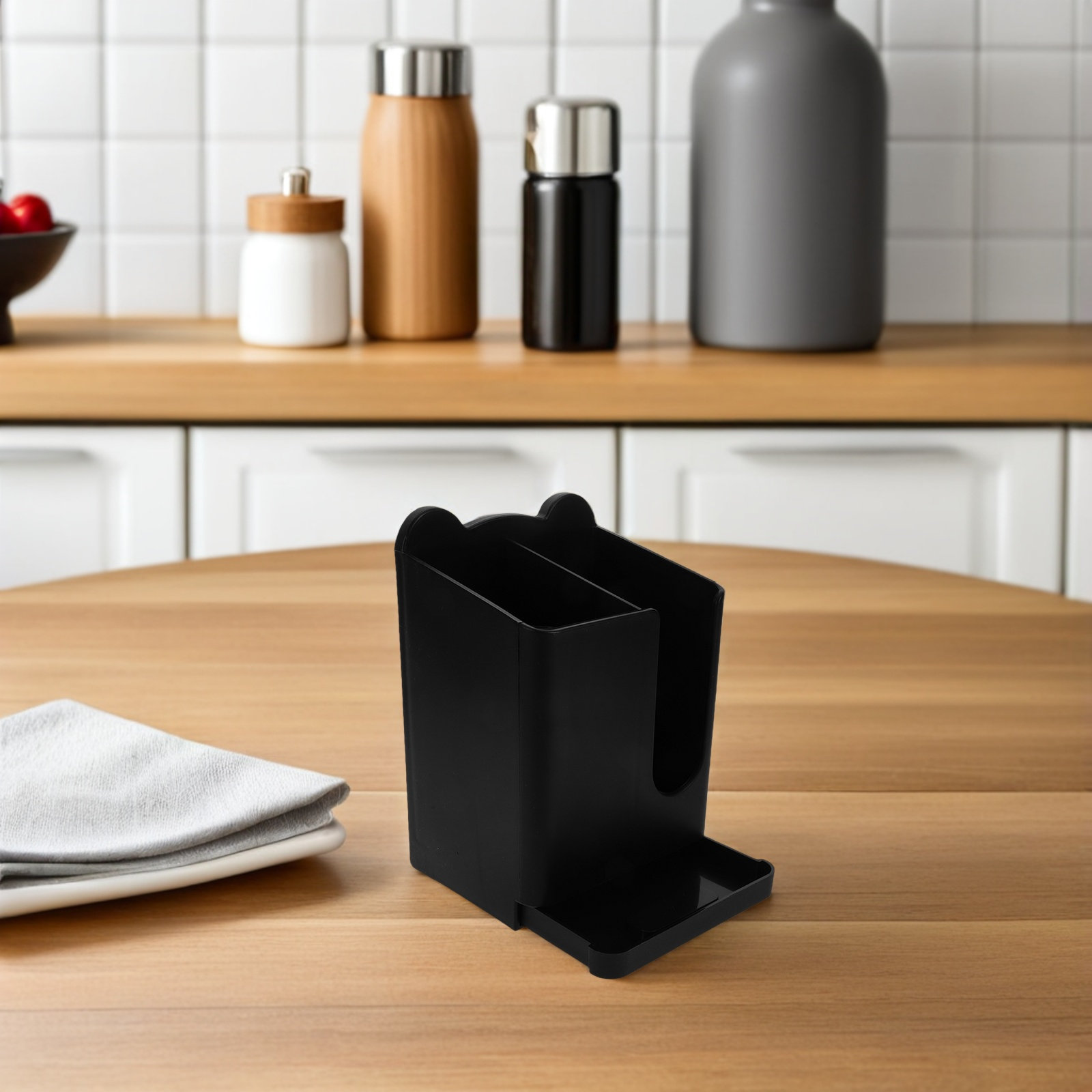 2個入り箸とスプーンホルダー 壁掛け式キッチン用品収納オーガ - Kitchen Utensil Holder のレビューと価格
